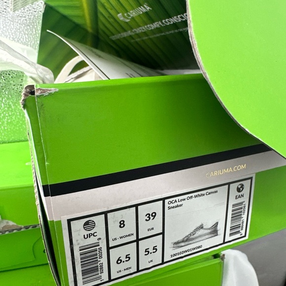 Cariuma OCA Sneakers Womens Size 8 Men’s 6.5  Off White Low Canvas Shoes . NIB - Picture 5 of 10